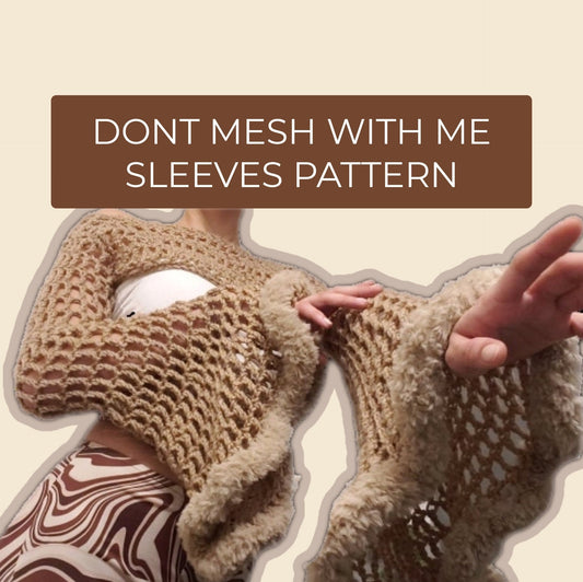 Don't Mesh With Me Sleeves PATTERN / Made-To-Measure Crochet Mesh Sleeves Pattern / Cropped Crochet Sleeves Pattern / Crochet Shrug Pattern