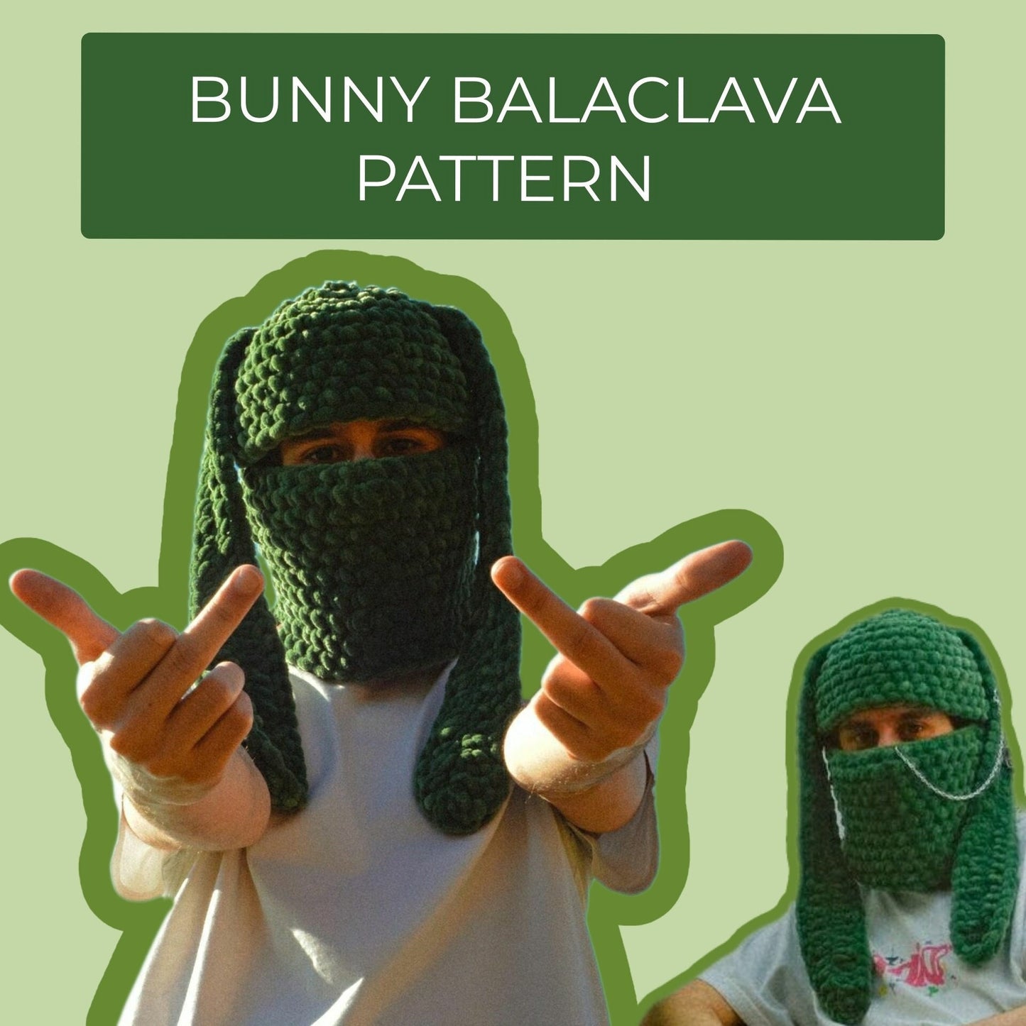 Fuzzy & Warm Crochet Bear Balaclava PATTERN / Bunny Balaclava With Ears / Cat Balaclava With Piercing / Adult Unisex Kitty Winter Ski Mask