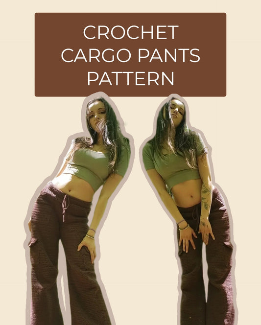 Made-To-Measure Crochet Cargo Pants Pattern / Unisex Crochet Cargo Pants PATTERN / Crochet Pants Pattern / Size Inclusive Crochet Pattern